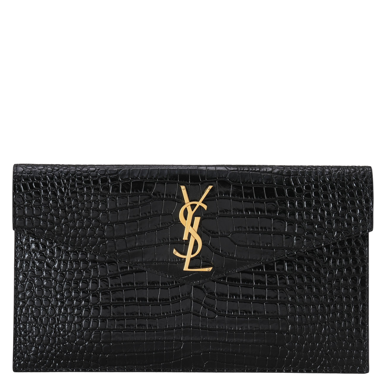 YVES SAINT LAURENT(USED)생로랑 565739 크로커다일 업타운 파우치